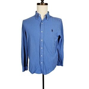 Ralph Lauren Shirt Mens‎ Medium Featherweight Mesh Button Down Polka Dot